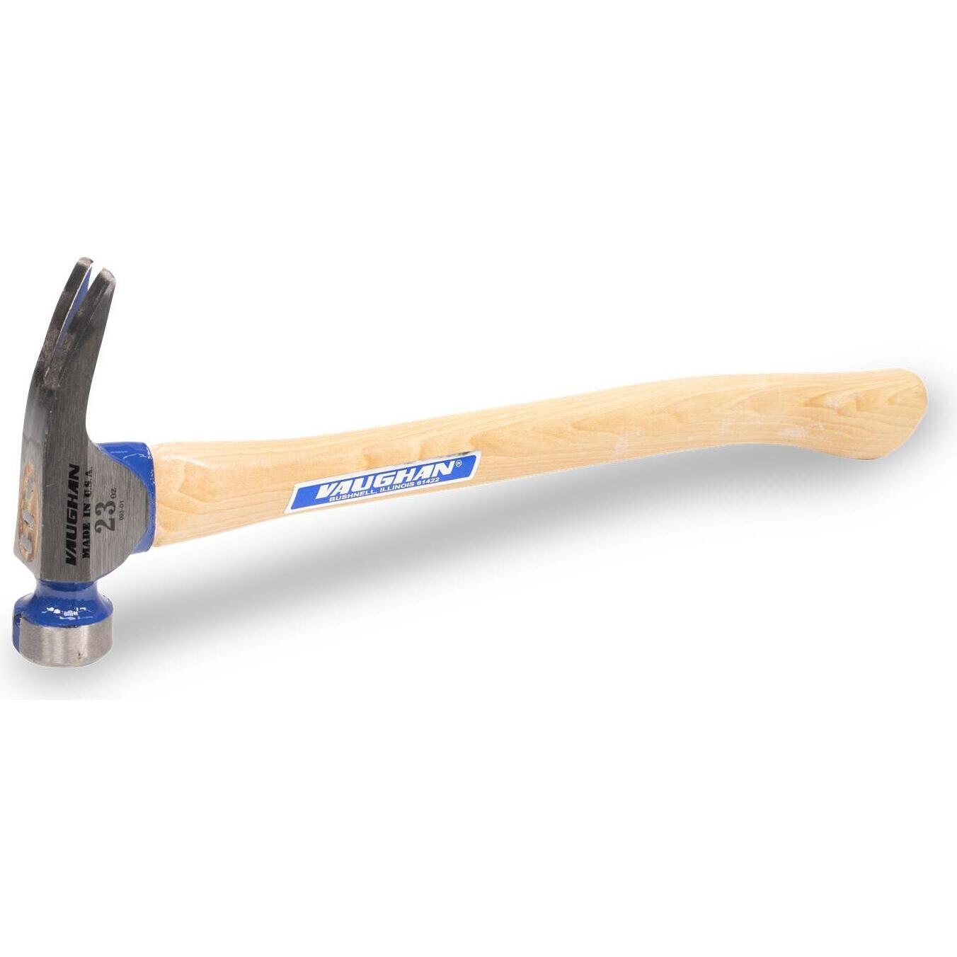 Vaughan 103-04  23-oz Milled Face Professional California Framer Hammer with 18" Curved Hickory Handle (CF1HC)