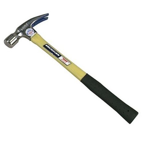 Vaughan 105-38  20-oz Milled Face "999" Straight Claw Ripping Hammer with 16" Straight Fiberglass Handle (FS999ML)