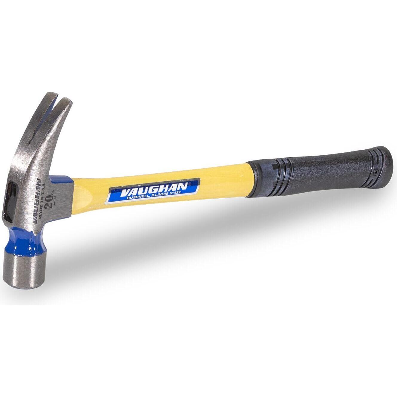 Vaughan 105-38  20-oz Milled Face "999" Straight Claw Ripping Hammer with 16" Straight Fiberglass Handle (FS999ML)