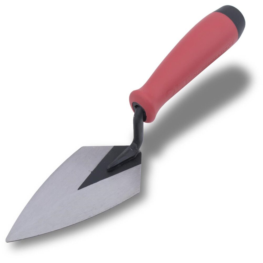 QLT by Marshalltown PTSG525  5" x 2-1/2" Masonry Pointing Trowel  with Soft Grip Handle (10744)