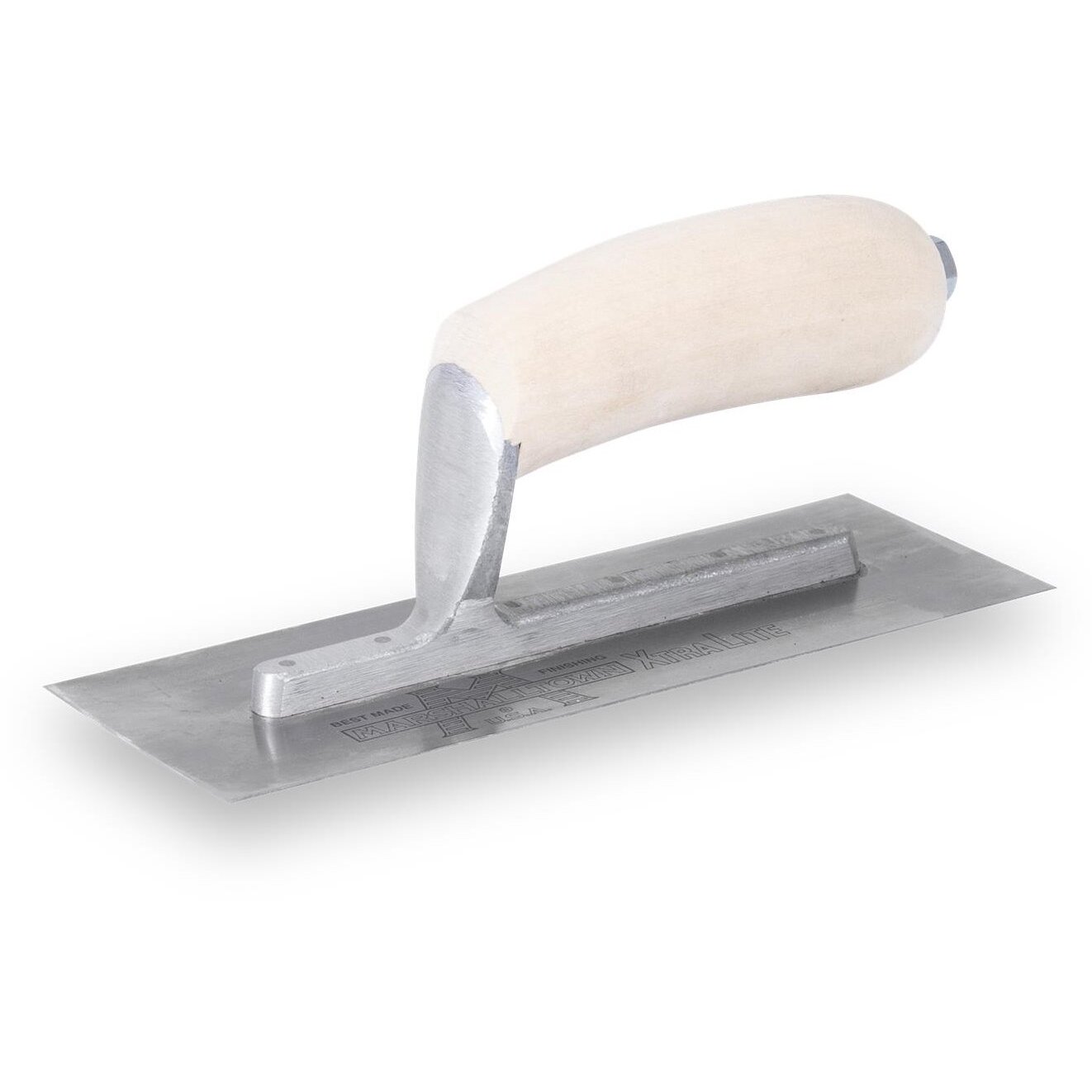 Marshalltown 11  High Carbon Steel 8" x 3" Mini Trowel with Curved Wood Handle (13105)