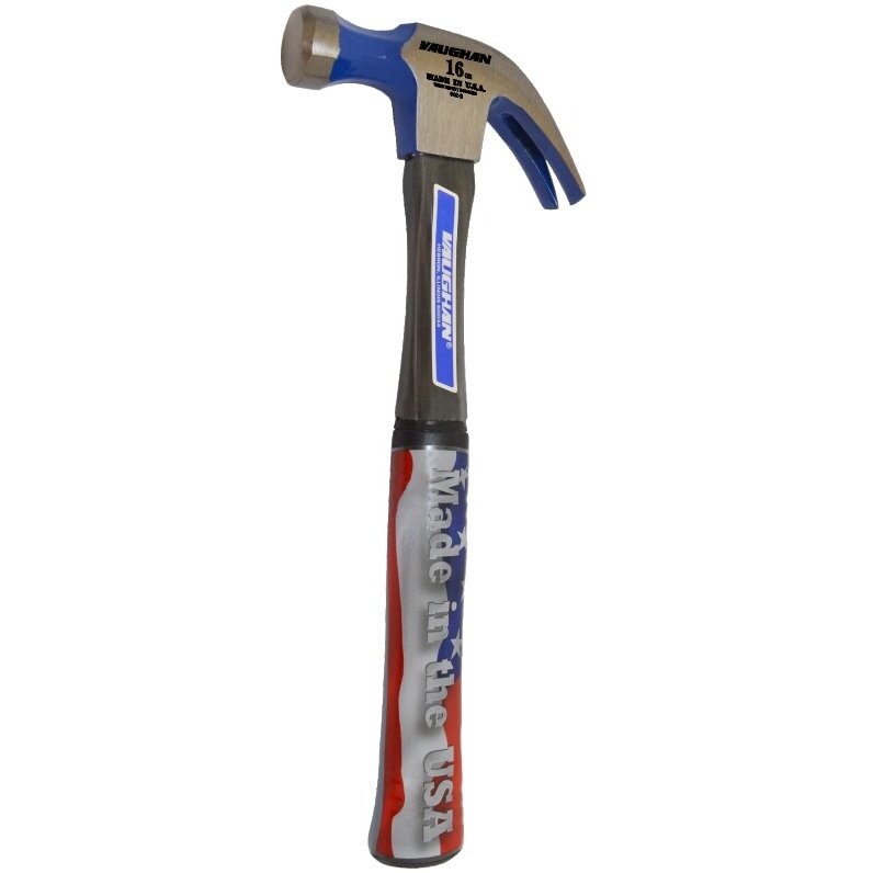 Vaughan 114-10 16-oz Smooth Face Curved Claw Hammer Fiberglass Handle (FS16) Vaughan 114-10 16-oz Smooth Face Curved Claw Hammer Fiberglass Handle (FS16)