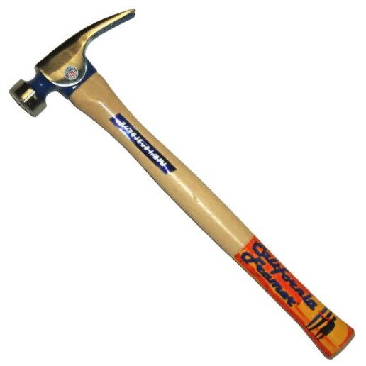 Vaughan 116-00  19-oz Milled Face Professional California Framer Hammer with 16" Straight Hickory Handle (CF2)