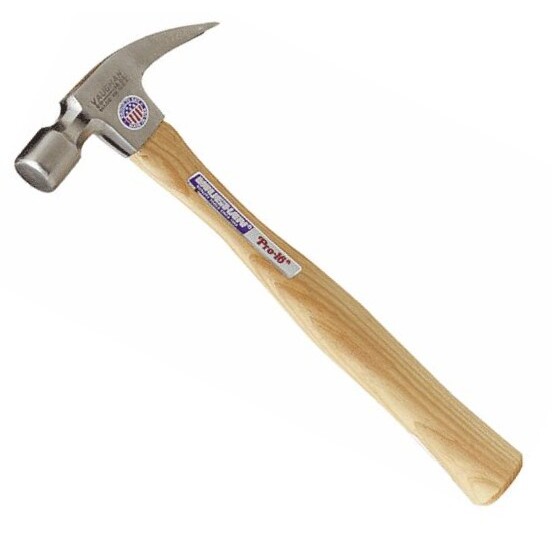 Vaughan 124-00  16-oz Smooth Face "99" Pro-16 Professional Rip Hammer with 13" Straight Hickory Handle (99)