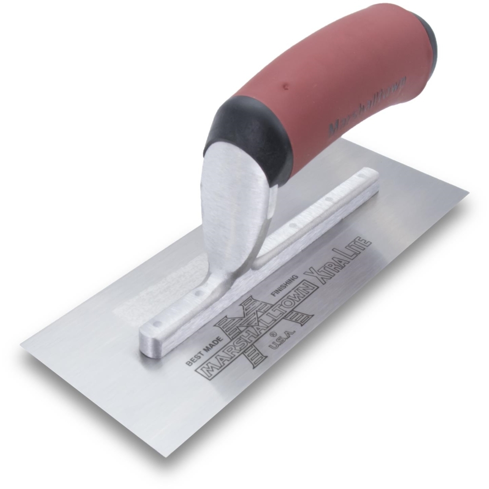 Marshalltown 11D  High Carbon Steel 8" x 3" Mini Trowel with Curved DuraSoft Handle (13104)