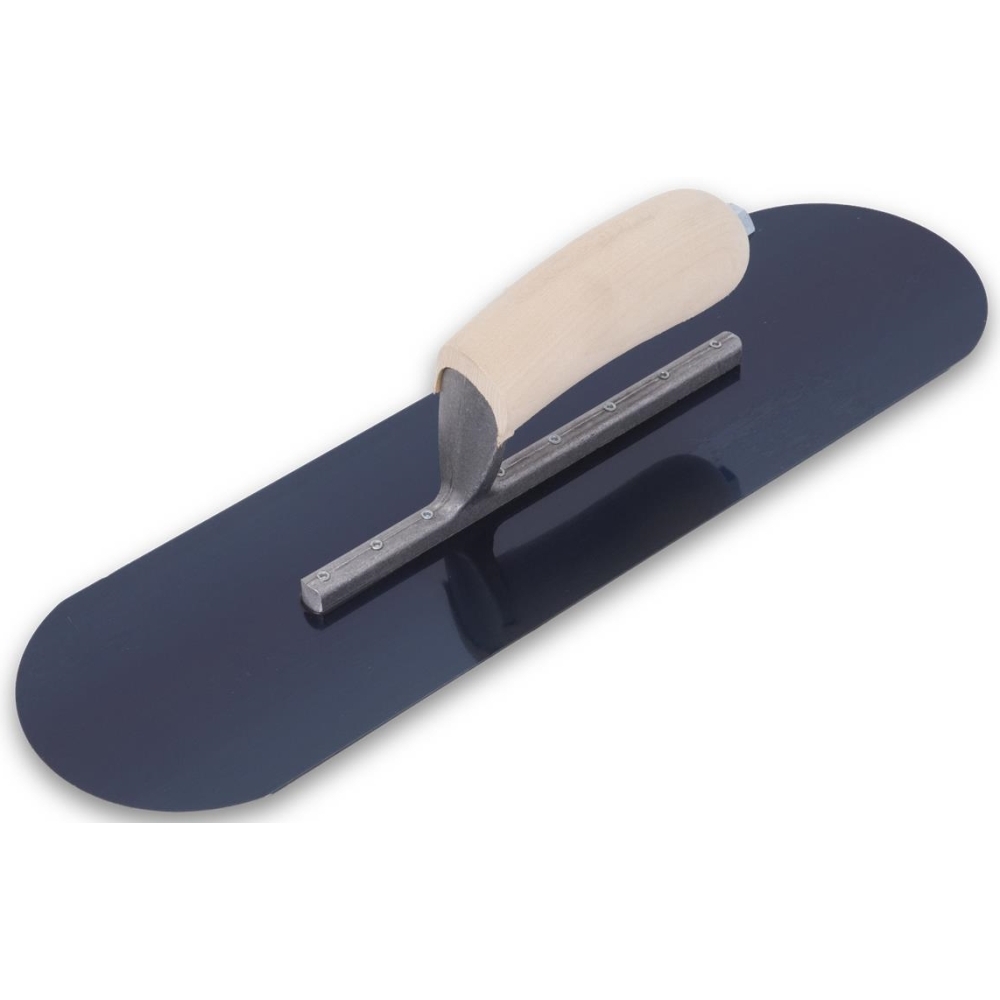 QLT by Marshalltown PT144B  Blue Steel 14" x 4" Pool Trowel with Wood Handle (13115)