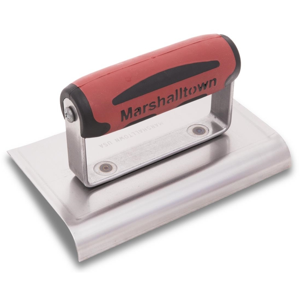 Marshalltown 138D  6" x 4"  Curved Ends Hand Edger with DuraSoft Handle with 1/2" Radius and 5/8" Lip (14149)