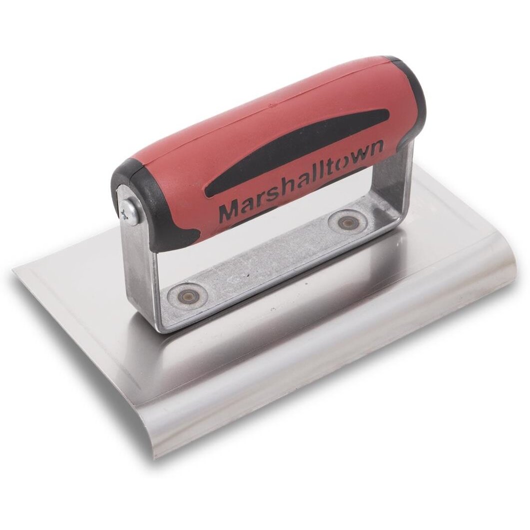 Marshalltown 138SSD  6" x 4"  Curved Ends Hand Edger with DuraSoft Handle with 1/2" Radius and 5/8" Lip (14184)