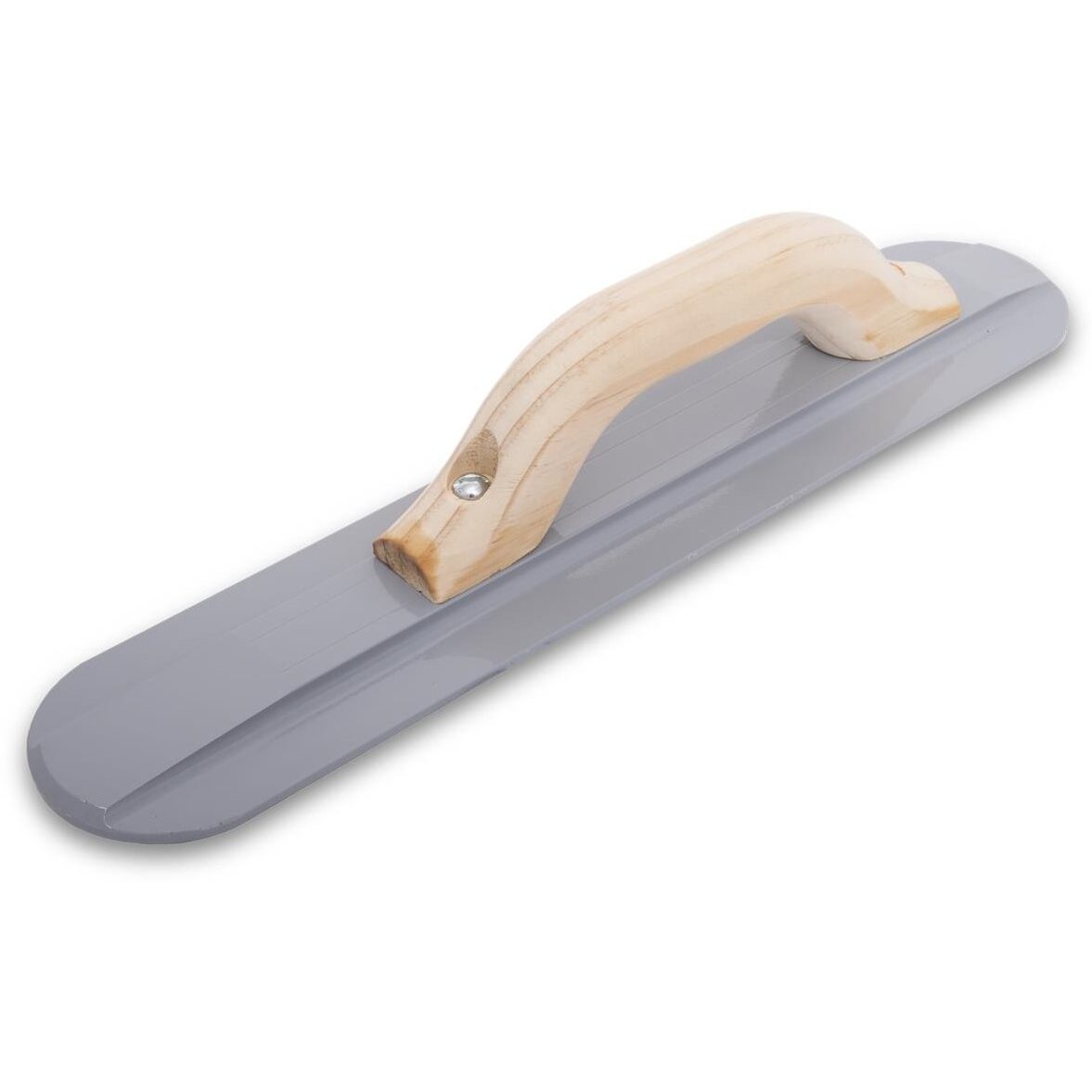 Marshalltown 143  16" x 3-1/8" Round End Magnesium Hand Float with Standard Wood Handle (14603)