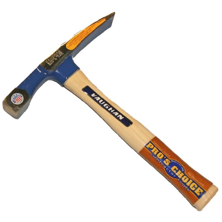 Vaughan 177-14 16-oz Bricklayers Hammer w/Carbide Chisel End with 11" Hickory Handle (BL16TC) Vaughan 177-14 16-oz Bricklayers Hammer w/Carbide Chisel End with 11" Hickory Handle (BL16TC)