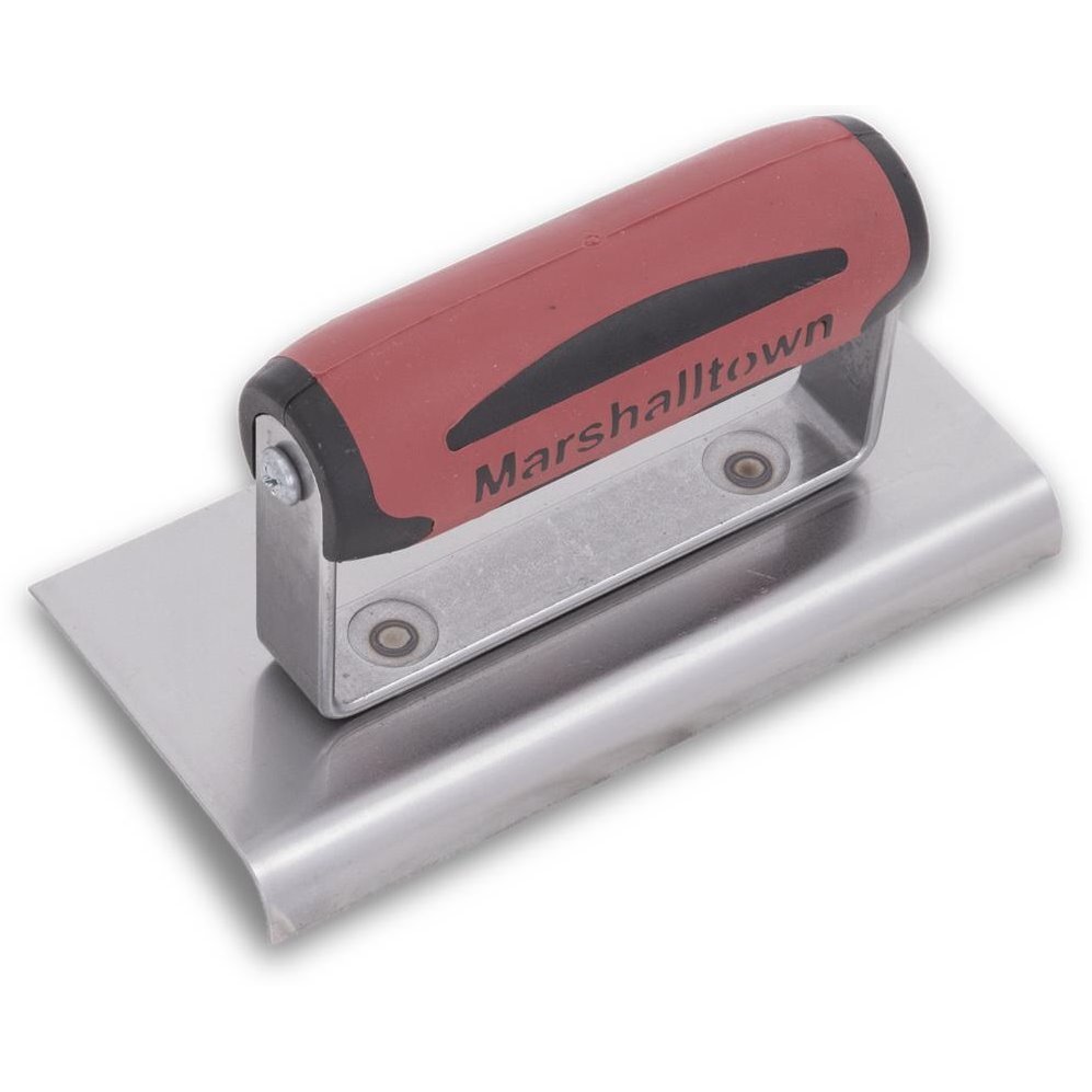 Marshalltown 36D  6" x 3" Straight End Hand Edger with 3/8" Radius, 1/2" Lip and DuraSoft Handle -  (14142)
