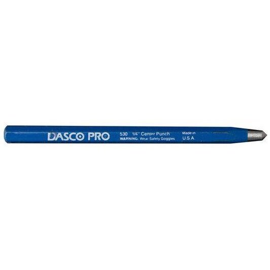 Dasco Pro 530-0  1/4" Point Center Punch 4" Length