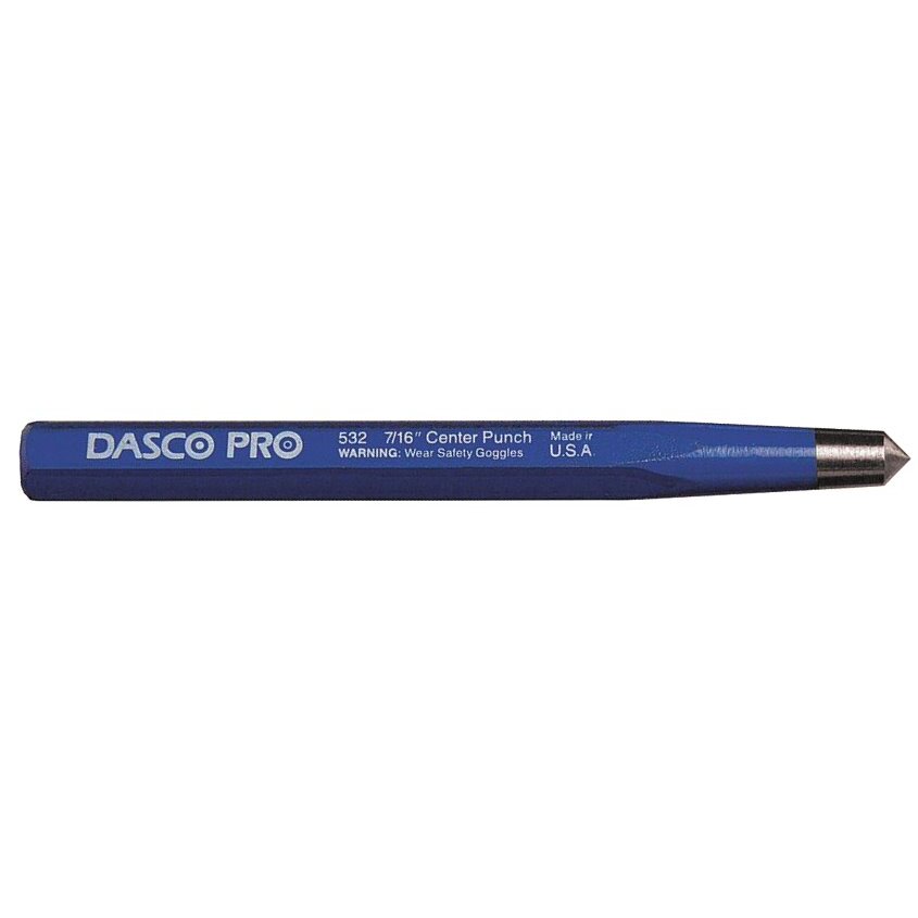 Dasco Pro 532-0 7/16" Point Center Punch 5" Length Dasco Pro 532-0 7/16" Point Center Punch 5" Length