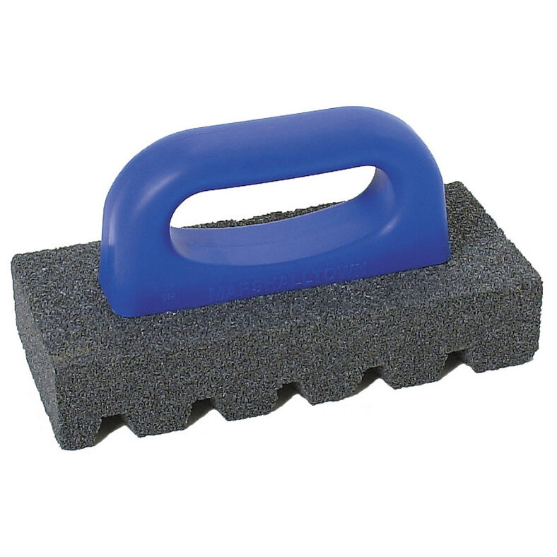 Marshalltown 840  6" x 3" x 1" 20-Grit Rub Brick with Plastic Handle (16440)