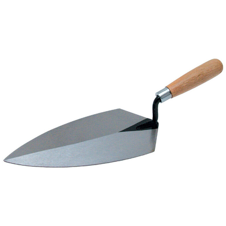QLT by Marshalltown 96 10" x 5" Philadelphia Pattern Brick Trowel with Wood Handle (16196) QLT by Marshalltown 96 10" x 5" Philadelphia Pattern Brick Trowel with Wood Handle (16196)