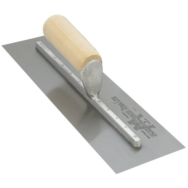 Marshalltown MX62  12" x 4" Xtralite Finishing Trowel with Straight Wood Handle (13206)