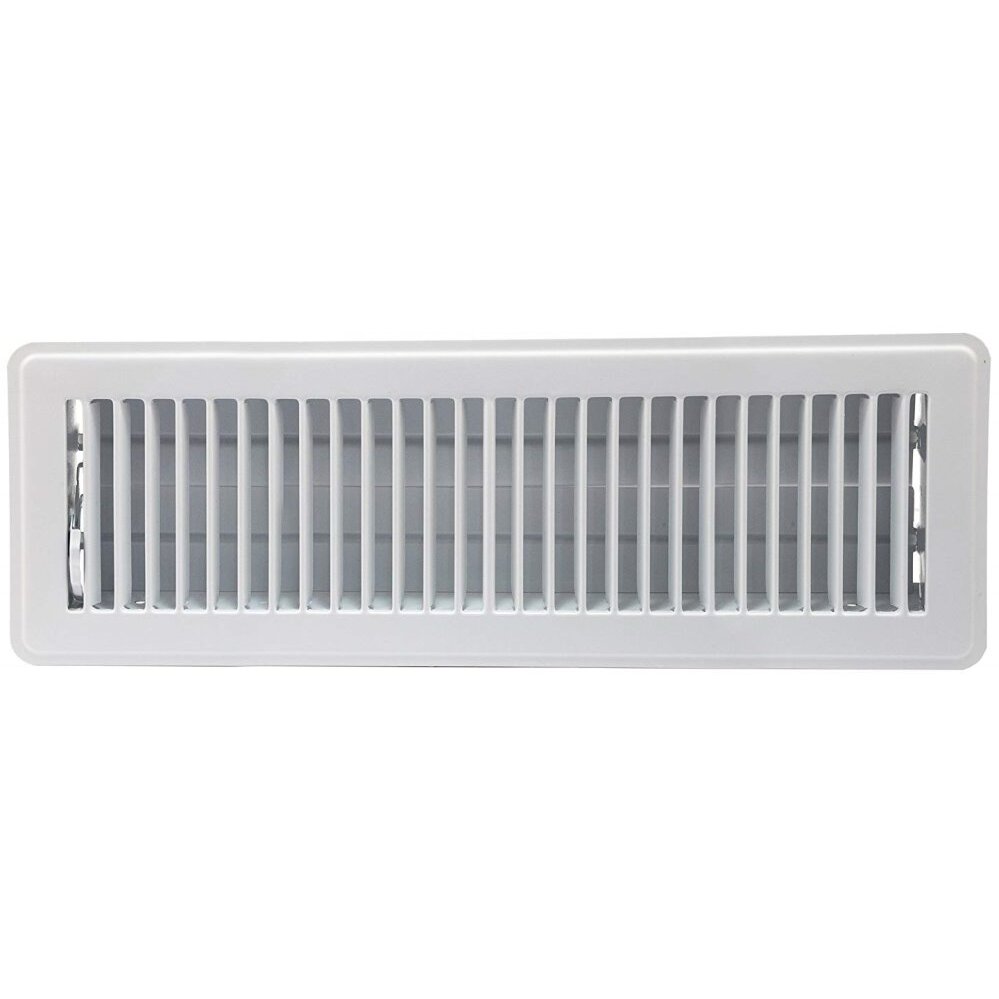 Accord ABFRWH414 White Finished Metal Floor Register with Louvered Design for 4" x 14" Duct Opening Accord ABFRWH414 White Finished Metal Floor Register with Louvered Design for 4" x 14" Duct Opening