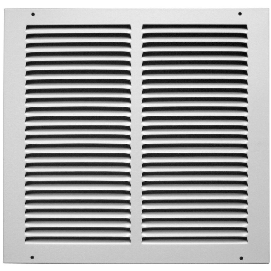 Accord ABRGWH1212  White Return Air Grille with 1/2" Spaced Fins for 12" x 12" Duct Opening