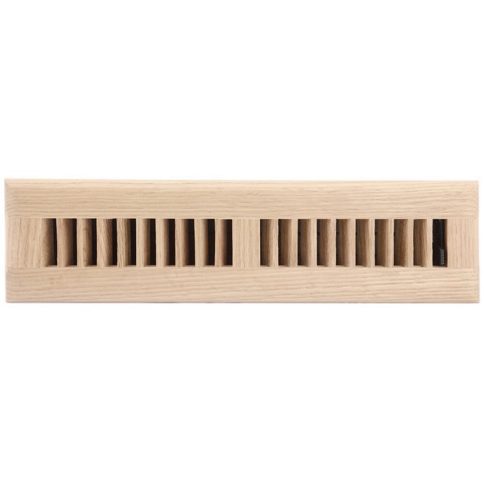 Accord AOFROUL212 Unfinished Oak Floor Register with Louvered Design for 2" x 12" Duct Opening Accord AOFROUL212 Unfinished Oak Floor Register with Louvered Design for 2" x 12" Duct Opening