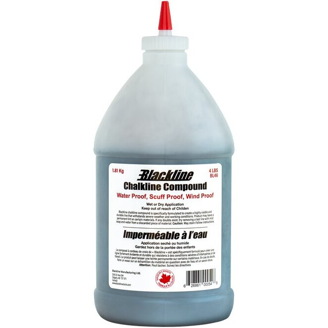 Blackline Manufacturing BL46  Black Water Proof Chalk Line Compound - 4 lb Refill Bottle