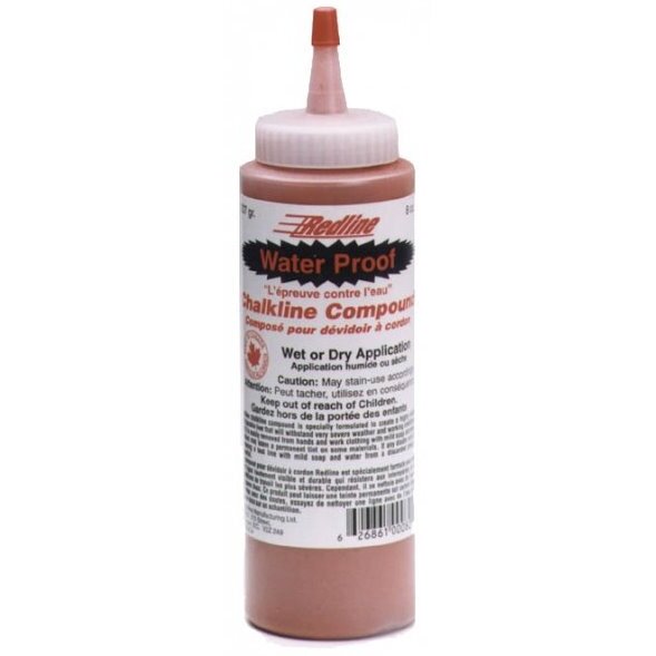 Blackline Manufacturing BL816R  Red Water Proof Chalk Line Compound - 8 oz Refill Bottle