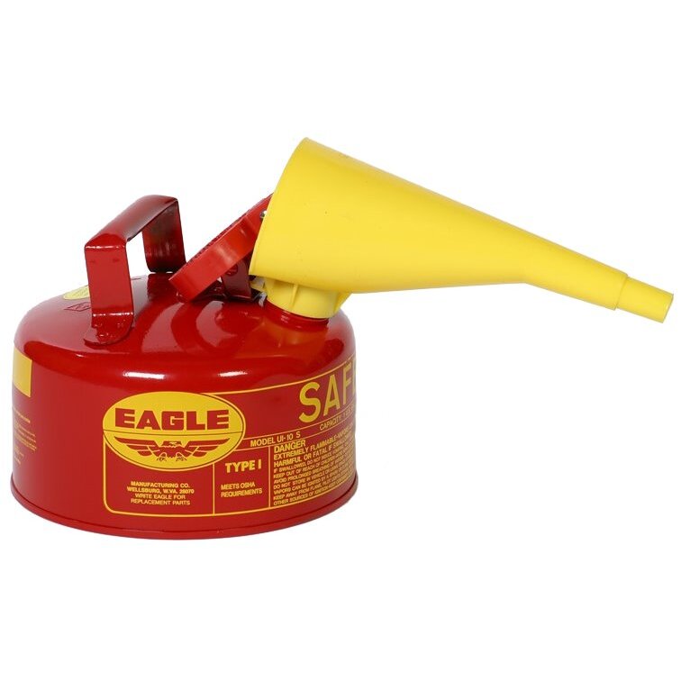 Eagle UI10FS  1 Gallon Type I Metal Safety Gas Can with F15 Funnel