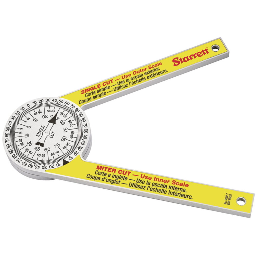 Starrett 505P-7 ProSite 7" Plastic Miter Saw Protractor (12255) Starrett 505P-7 ProSite 7" Plastic Miter Saw Protractor (12255)