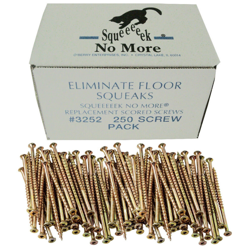 O'Berry 3252  'Squeeeeek No More' Specially Scored Square Drive Floor Screws - 250 per Package