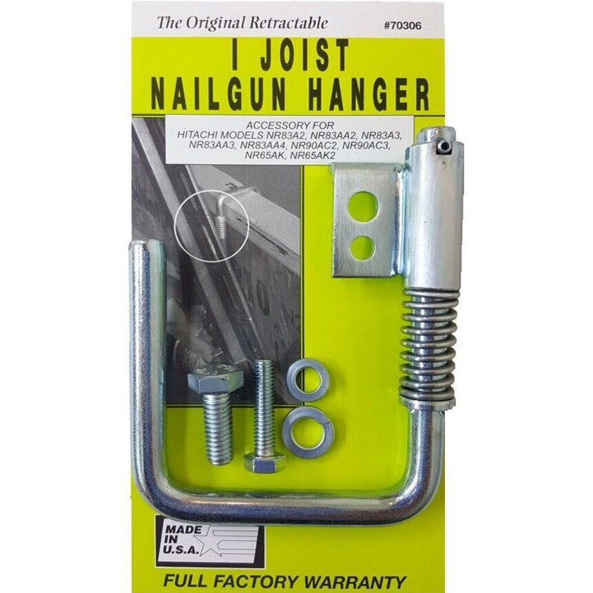 ToolHangers 70306  I-Joist Nailgun Hanger  Lime Packaging