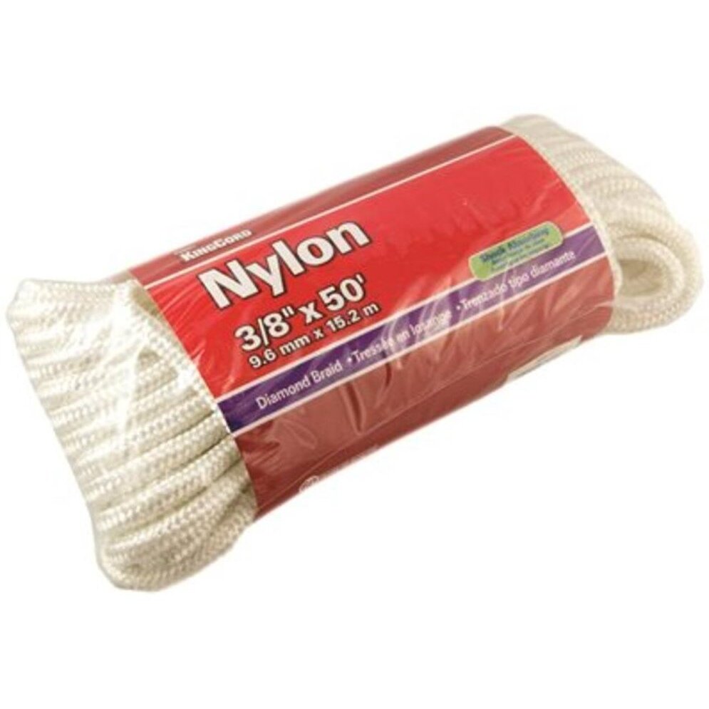 KingsCord 300111BGV1  3/8" x 50' Diamond Braid Nylon Rope (2466495)