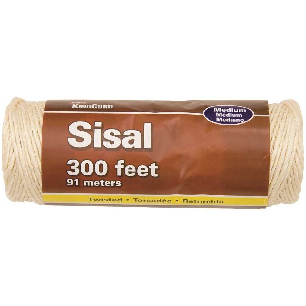 KingCord 300141BGP10  300' Natural Sisal Twisted Twine (2466512)