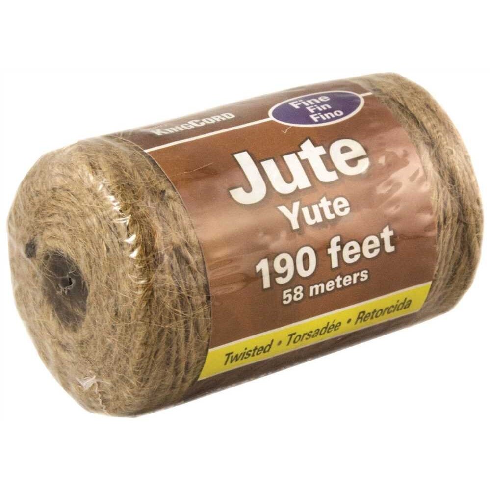 KingCord 300191BGV1  190' Natural Jute Twisted Twine (2466493)