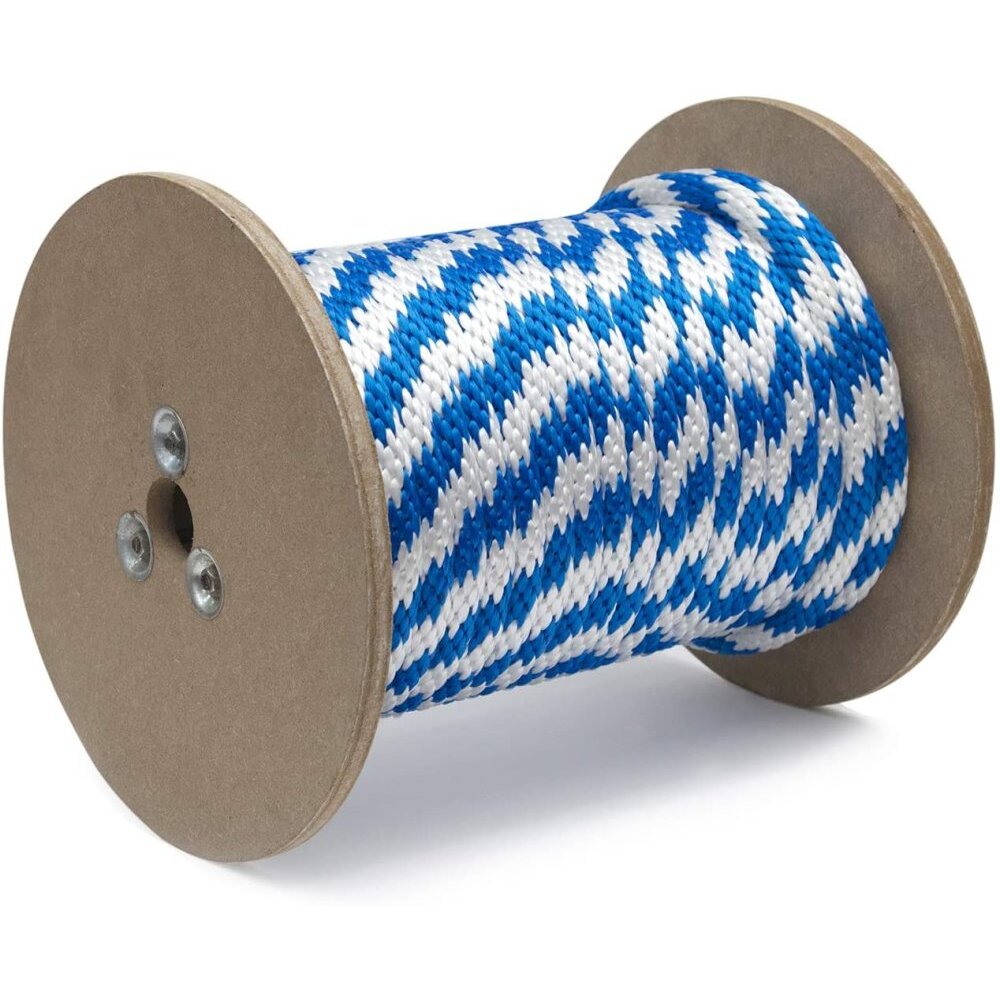 KingCord 300511TV  5/8" x 200' Polypropylene Solid Braid Derby Rope - Blue/White