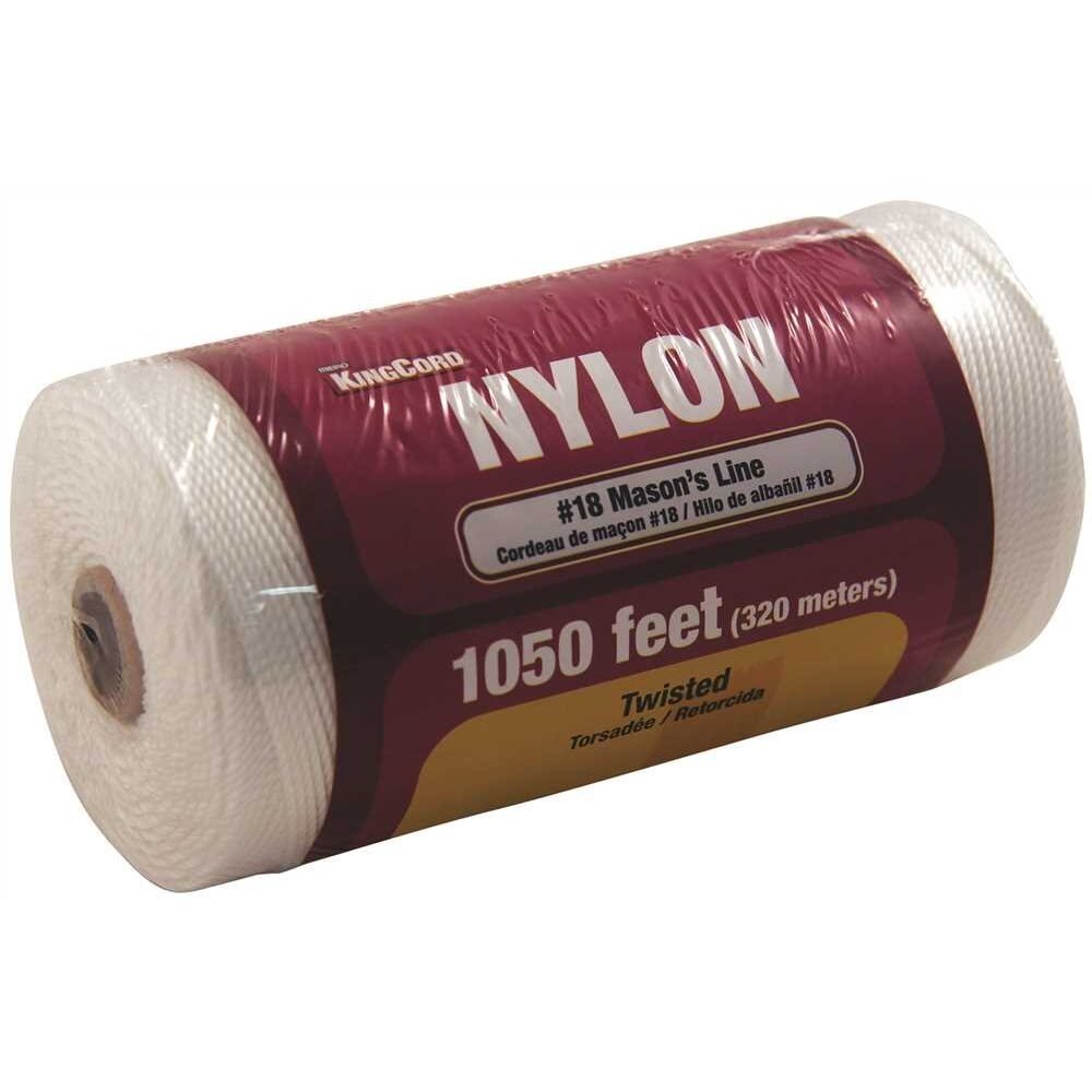 KingCord 300831BGV1  #18 x 1050' White Twisted Mason's Line (2498605)