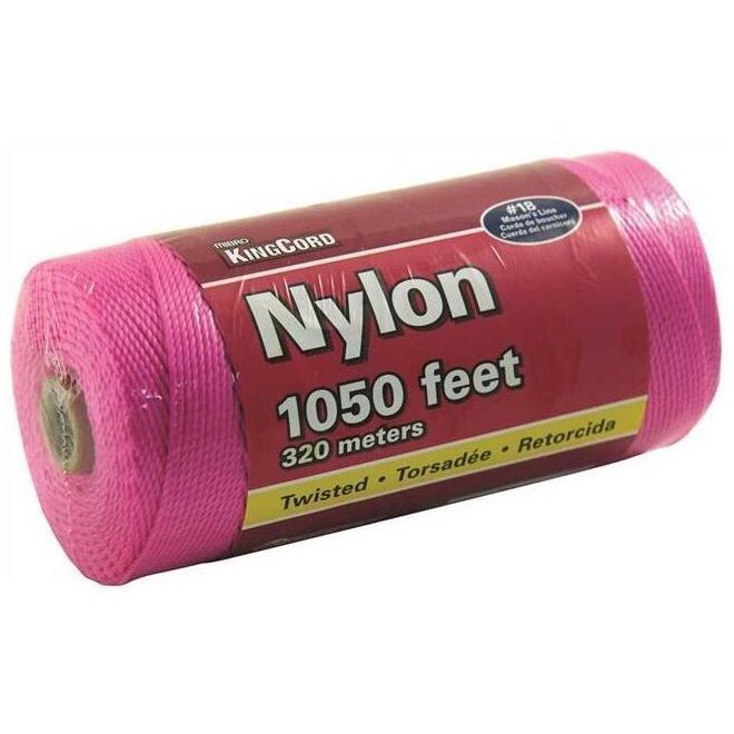 KingCord 300851BGV1  #18 x 1050' Pink Twisted Mason's Line