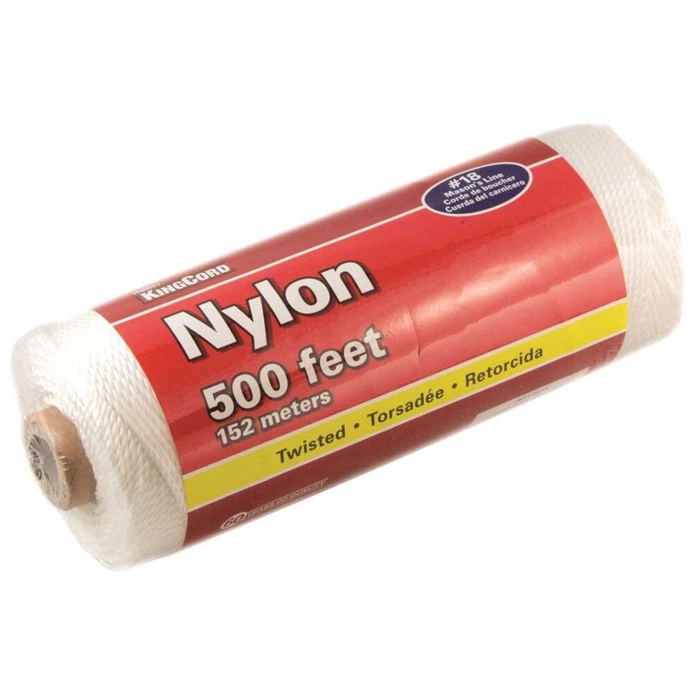 KingCord 301501BGV1  #18 x 500' White Twisted Mason's Line (2466502)