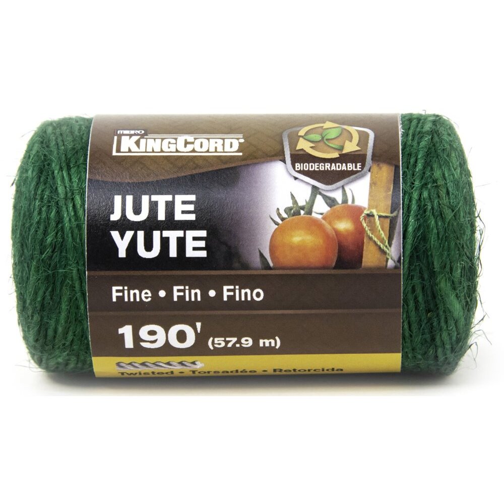 KingCord 301511BGV1  190' Green Jute Twine - Fine