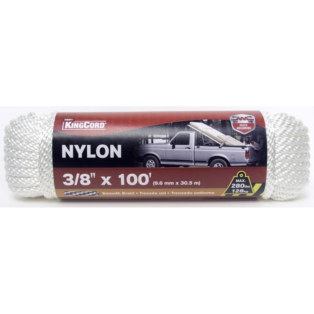 KinCord 302141BGV1 3/8" x 100' Solid Braid Nylon Rope KinCord 302141BGV1 3/8" x 100' Solid Braid Nylon Rope