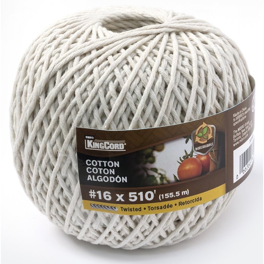 KingCord 341981BG  #16 x 510' 1Ply Twisted Cotton Twine Natural Color