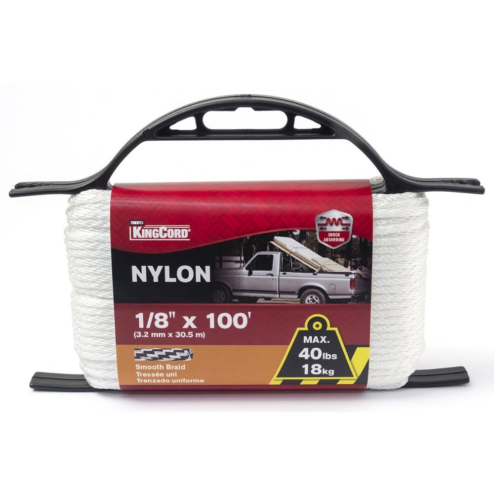 KingCord 342161BG  1/8" x 100' Nylon Smooth Braid Rope