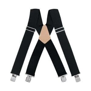McGuire Nicholas 115  Black Heavy Duty Extra Wide Work Suspenders