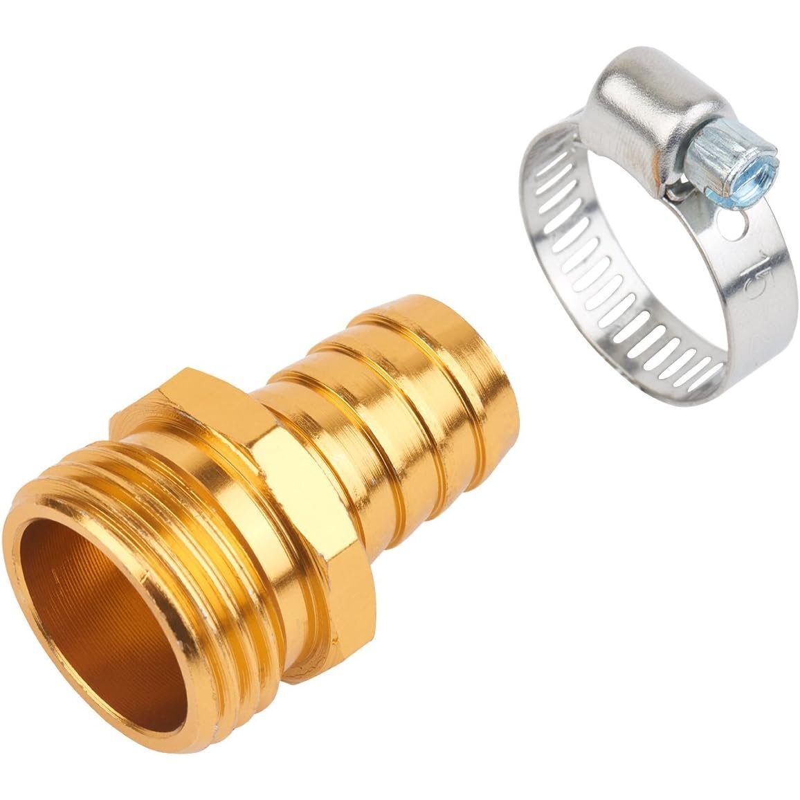 Melnor 28Z-5/8  Metal Male Hose Repair Coupling with Stainless Steel Clamp for 5/8" Hose