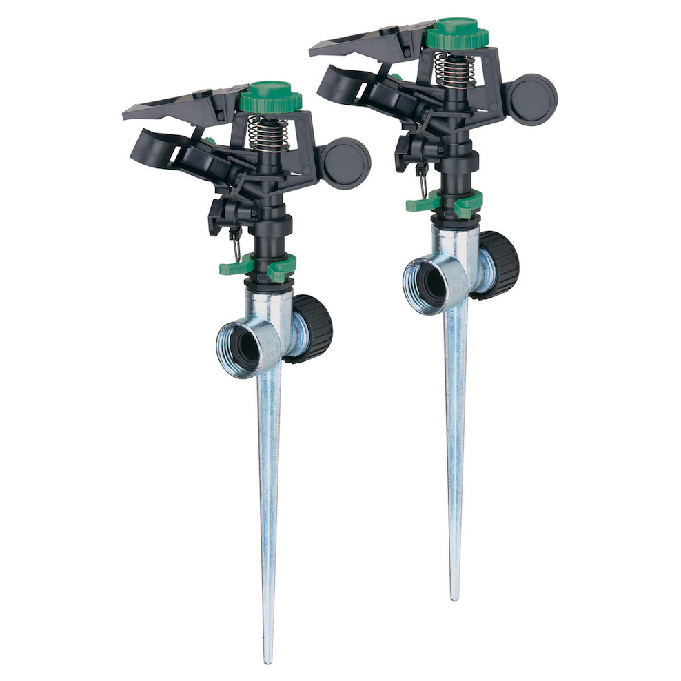 Melnor 9550DP  Dual Pack Pulsating Sprinklers with Metal Spikes