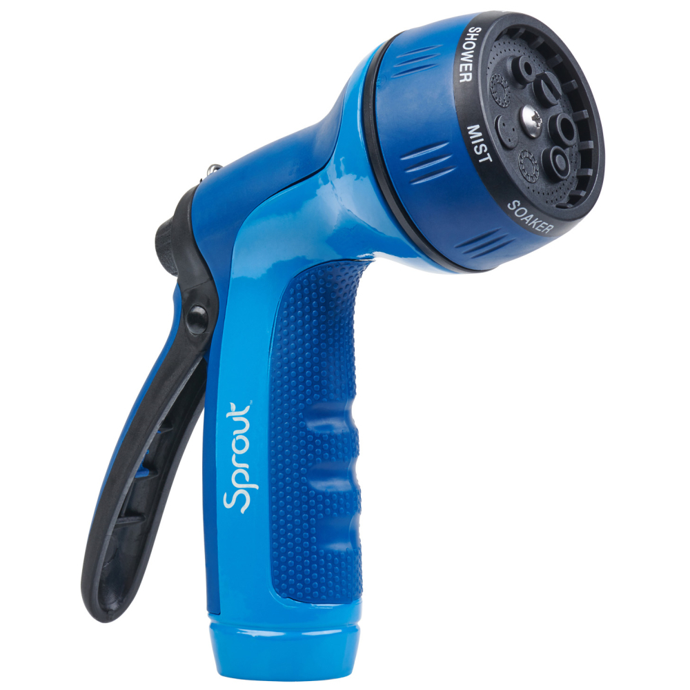 Melnor SP15589BB  Sprout Blueberry Blue Metal Rear-Trigger 7-Pattern Nozzle