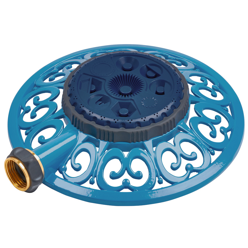 Melnor SP15686BB Sprout Blueberry Blue 8-Pattern Metal Sprinkler Melnor SP15686BB Sprout Blueberry Blue 8-Pattern Metal Sprinkler