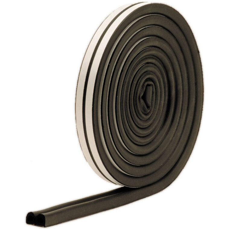 M-D Building Products 01025  All Climate - Auto & Marine 17' EPDM Rubber Weatherstrip with 'D' Profile - Black