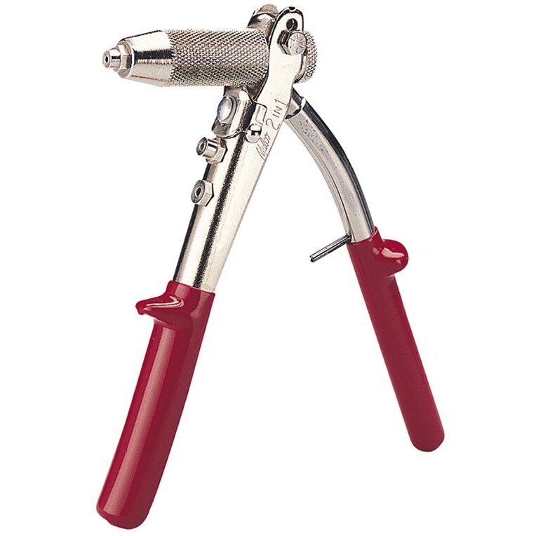Malco 2IN1  Hand Riveter with 3 Nose Pieces (1/8", 5/32", 3/16")