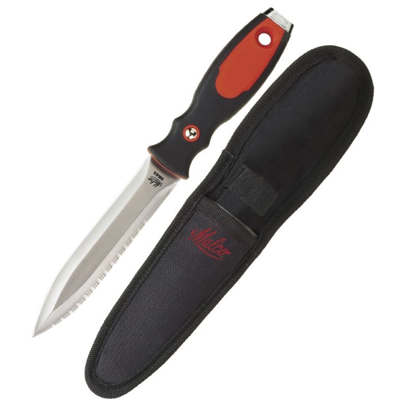Malco DK6S  6" Cushioned-Gripped Serrated Duct Knife with Nylon Sheath