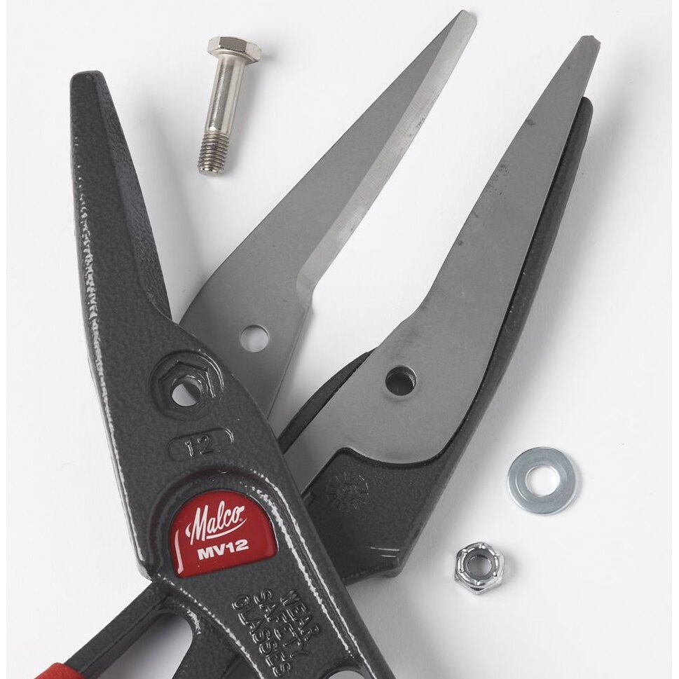 Malco MV12RB  Replacment High Carbon Steel Blades for MV12 Andy Snips