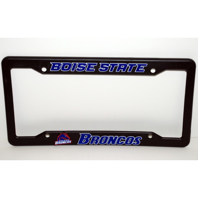 Logo Products 104  Boise State University Broncos License Plate Frame - Black Plastic